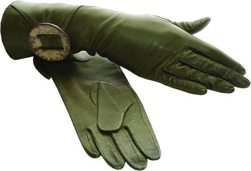 mănuși de căprioară verde