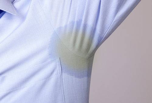 Sweat stain on shirt