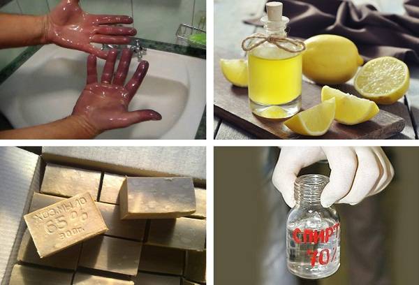 citrónové mydlo a alkohol