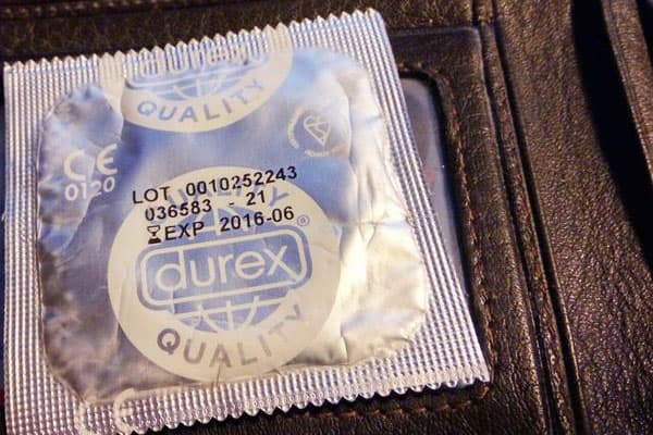Condom in wallet