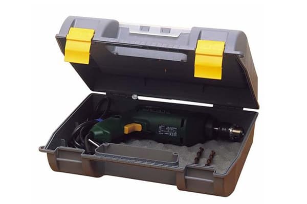 Case with a drill